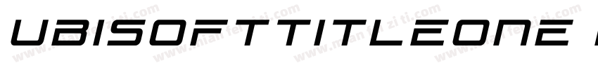 UbisoftTitleOne Bold字体转换